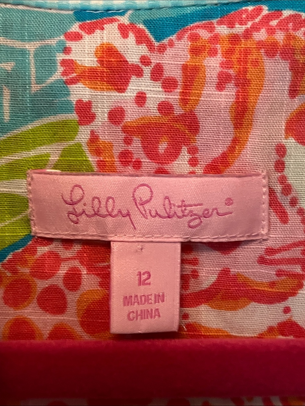 Lily Pulitzer Lovers Coral blouse - Picture 3 of 9